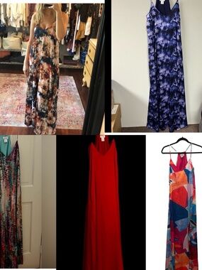 Bundle of Nicole Miller Multi-Color V- Neck Maxi Dress
****** FIVE DRESSES******